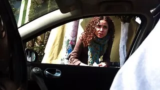 جعلی ٹیکسی سے دلکش ایڈیل یونیکورن کے ساتھ زبانی منظر