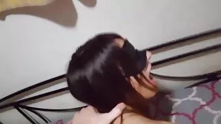Smut Puppet سے خوبصورت Angie Moon کے ساتھ سیدھے بال